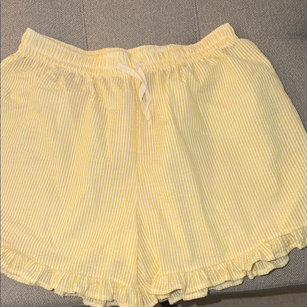Sunny Striped High Waist Women's Shorts